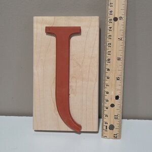 J Monogram Capital letter Rubber stamp